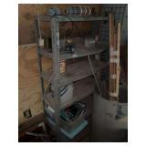 Metal Storage Shelf With Assorted Contents