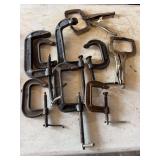 Assorted C-Clamps and Locking Clamps Lot