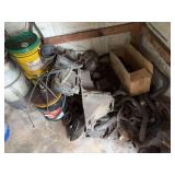 Assorted Automotive Parts and Fluid Containers