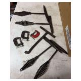 Assorted Metal Hand Tools, Chipping Hammers, and C-Clamps