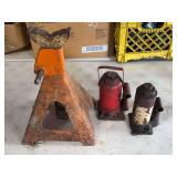 Assorted Hydraulic Bottle Jacks and Jack Stand