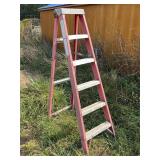 Louisville Fiberglass Step Ladder Approximately Six Foot