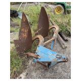 Blue Painted Metal Plow Implement