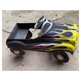 InStep Black and Yellow Flame Pedal Car