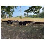 Approximately 30-Foot Trailer Frame with Flat Tires