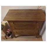 Oak Chest of Drawers with Three Drawers