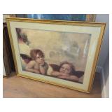Framed Raphael Sistine Madonna Putti Print