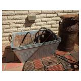 Metal Milk Can with Rust Patina