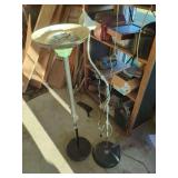 Two Metal Floor Lamps with Weighted Bases