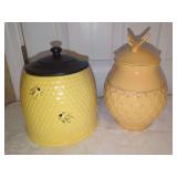 Home Essentials and Beyond Bumble Bee Collection Ceramic Jars - Set of Two