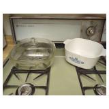 CorningWare Blue Cornflower Casserole Dish with Fire-King Glass Lid