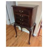 Mahogany Jewelry Armoire with Cabriole Legs