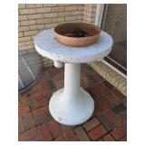Concrete and Cast Metal Pedestal Table Base