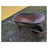 True Temper C6 Wheelbarrow with Wooden Handles