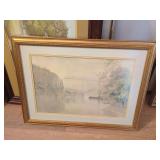 Paul Sawyier Train At High Bridge Framed Print