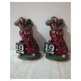Cast Iron Golf Themed Bookends