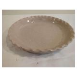 Ceramic Speckled Pie Dish with Fluted Rim