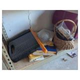 Assorted Household Goods, Cart, and Paper Cutter Group