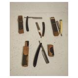 Collection of Four Straight Razors with Original Storage Cases