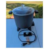 Rival Electric Deep Fryer and Cooker with Temperature Control Cord and Glass Lid