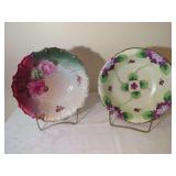 Two Assorted Decorative Porcelain Bowls with Floral Motifs