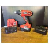 Black and Decker FireStorm 18V Cordless Drill with Batteries and Charger