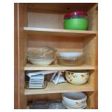 Kitchen Cabinet Assortment of Glassware and Tableware