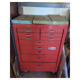 Blackhawk Rolling Tool Cabinet with Wooden Top and Assorted Hardware