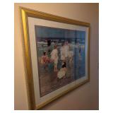 Framed Beach Scene Art Print