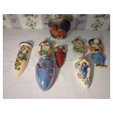 Collection of Assorted Ceramic Wall Vases and Planters Made in Japan