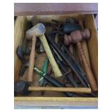 Mixed Hand Tool Assortment in Wooden Drawer