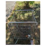 Metal Wire Utility Cart with Casters