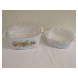 CorningWare Spice O Life and Symphony Casserole Dishes with Lids Set of 2