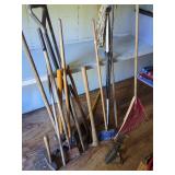Assorted Long-Handled Tools and Equipment