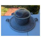 Guardian Service Cast Aluminum Cookware Pot with Glass Lid and Serving Tray