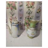 Lot of Two Hand Painted Nippon Porcelain Teapots