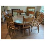 Oak Dining Table and Chairs Set