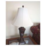 Neoclassical Style Urn Form Table Lamp with Fabric Shade