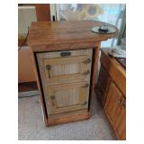 Sanyo Wood-Cased Compact Refrigerator with Wooden Host Stand Enclosure