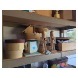Assorted Wooden and Ceramic Decorative Objects