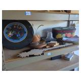 Assorted Folk Art Painted Wooden Decor and Craft Lot