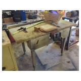 Wooden Workbench with Integrated Vise