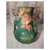 Roseville USA Pottery Water Lily Double Handled Vase Shape 431-7