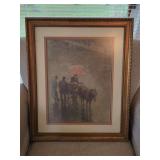 Framed Paul Sawyier Print The Street Peddler