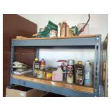 Metal Storage Shelf and Contents Including Finishes and Adhesives