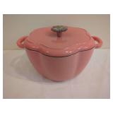 The Pioneer Woman Enamel Cast Iron Pumpkin Dutch Oven Pink Floral Knob