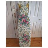 Yellow Metal Folding Ironing Board with Floral Cover
