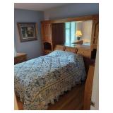Thomasville Oak Headboard and Pier Unit