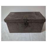 Industrial Steel Storage Box with Lid and Side Handles