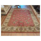 Indian Woolen Hand-Tufted Area Rug with Floral Motif